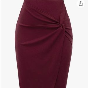 High Waist Wrap Front - Pencil Skirt